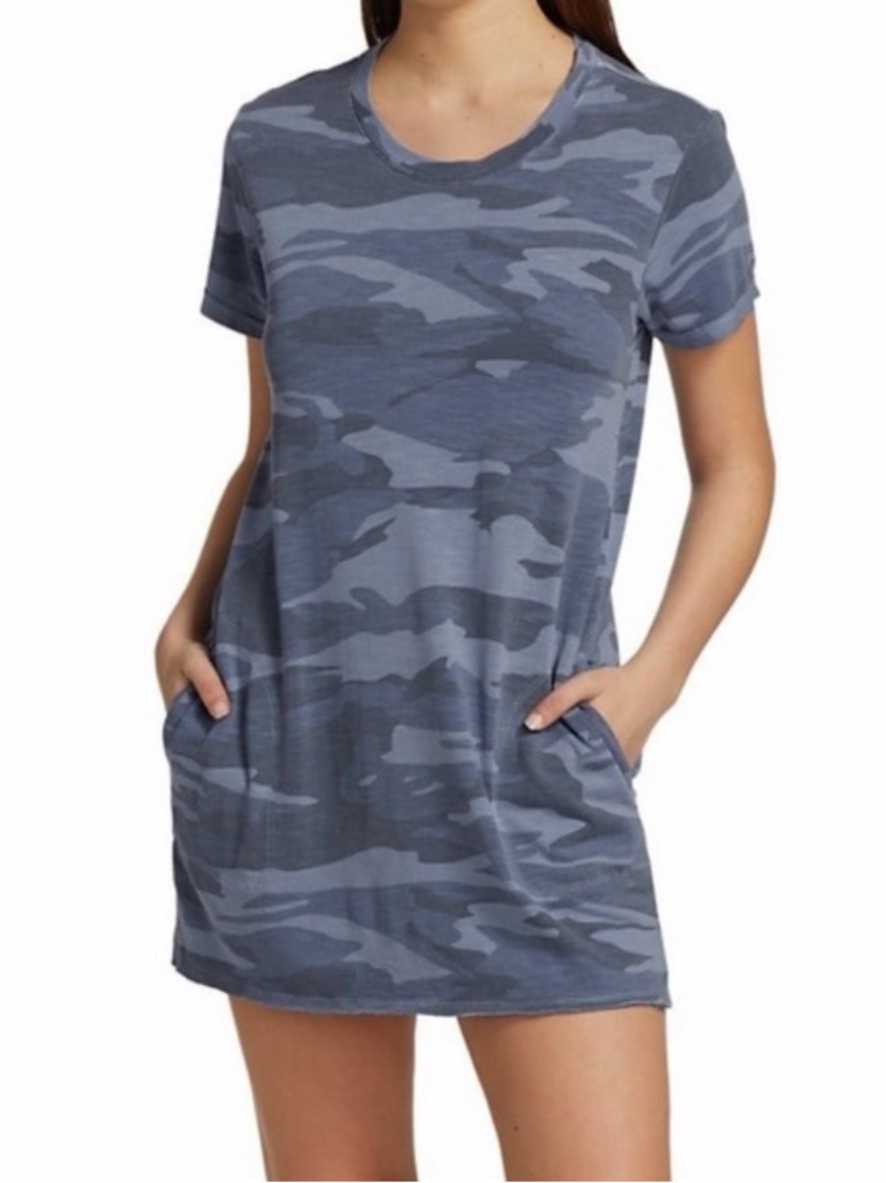 Splendid Gray Washed Short Sleeve Tee Dress